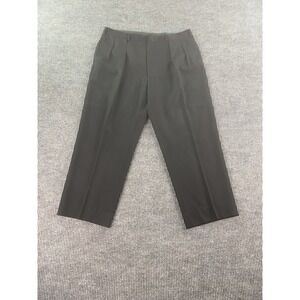 Vintage Polo Ralph Lauren Pants Men 40x27 Beige Black Houndstooth Wide Leg Dress